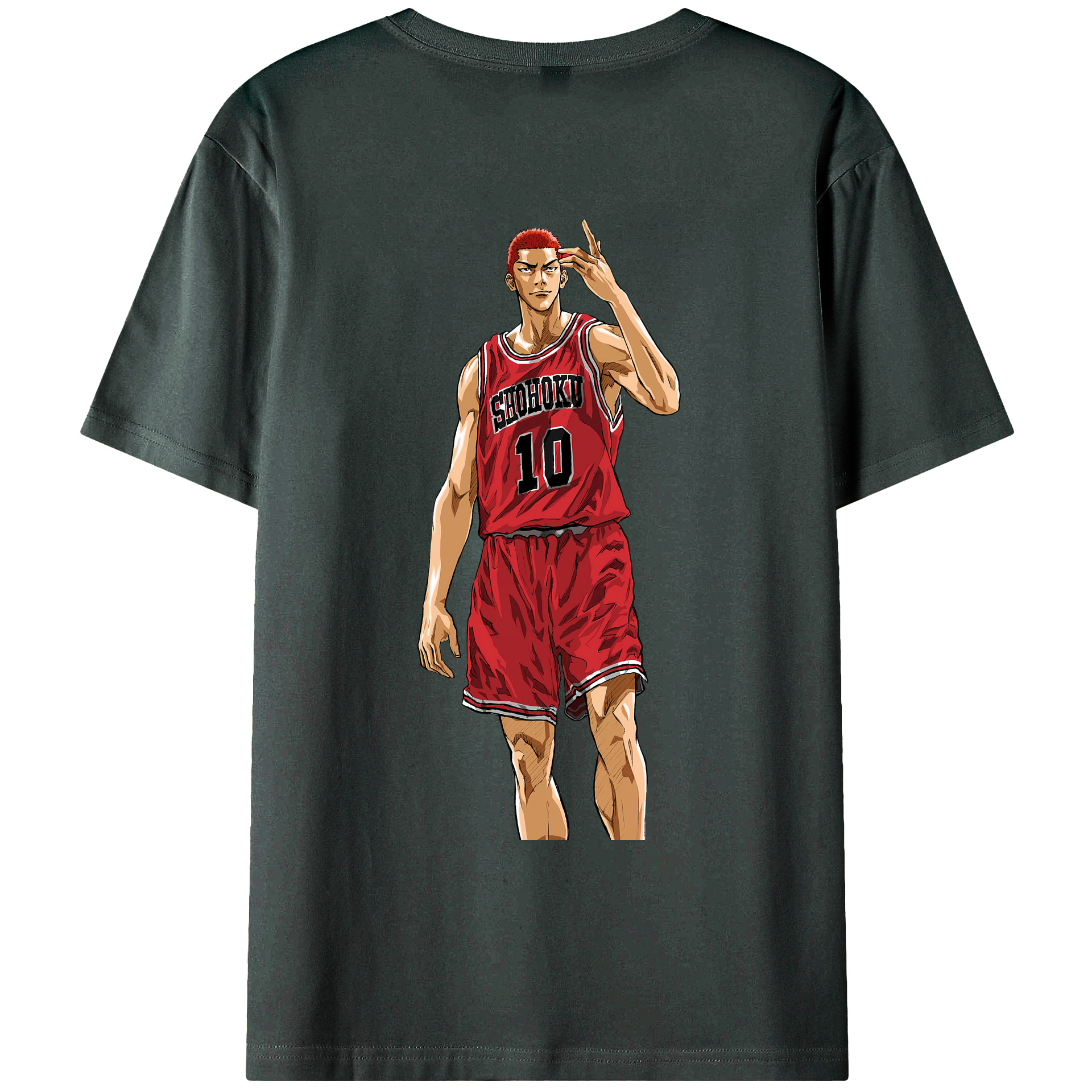 （画像用） SLAM DUNK／スラムダンク 綿100％ メンズ半袖Tシャツ（バックプリント） 通気性